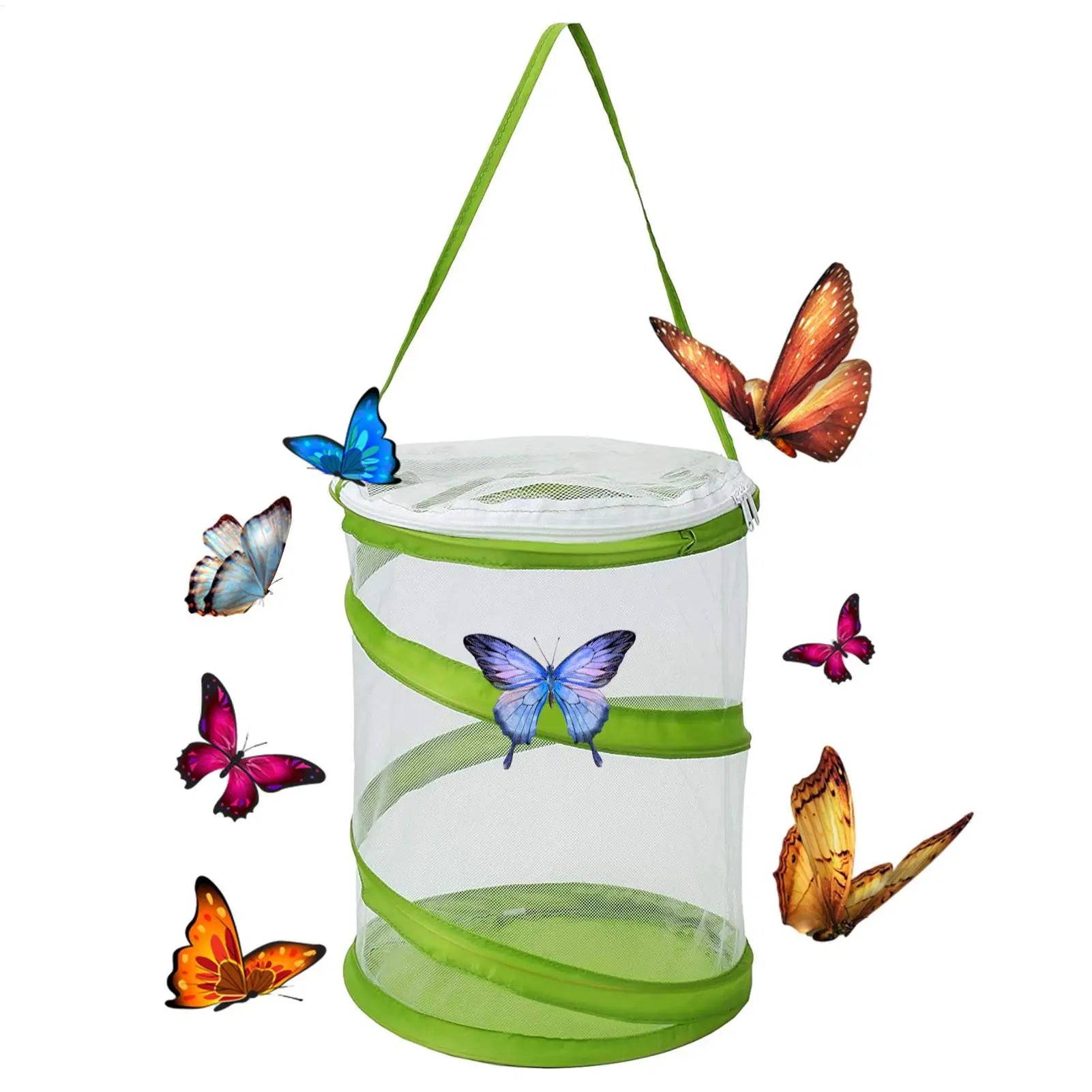 Insect and Butterfly Habitat Cage — Collapsible Mesh Enclosure for Observation