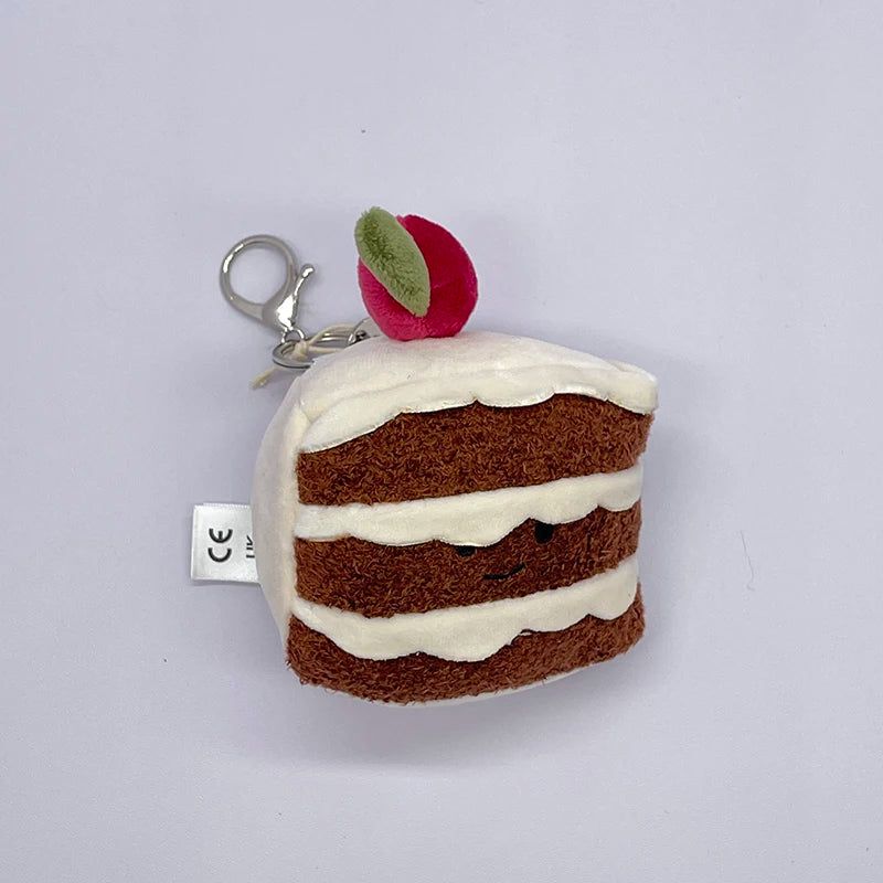 WANGYIXIN Plush Keychain Charm — Cute Marshmallow & Animal Backpack Accessory
