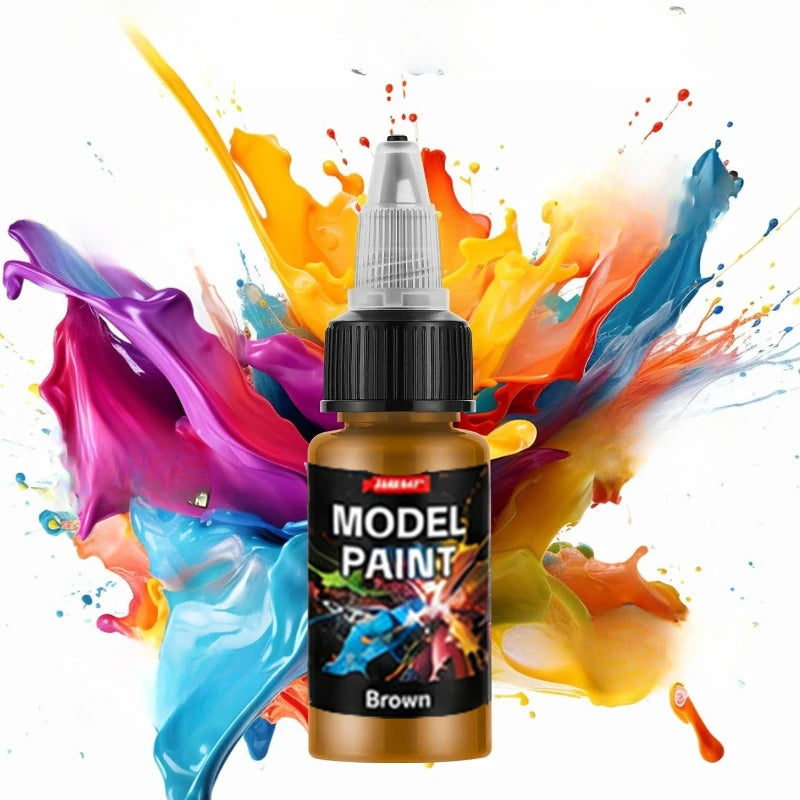 24-Color Acrylic Paint Set — Professional Model Pigments with Brushes