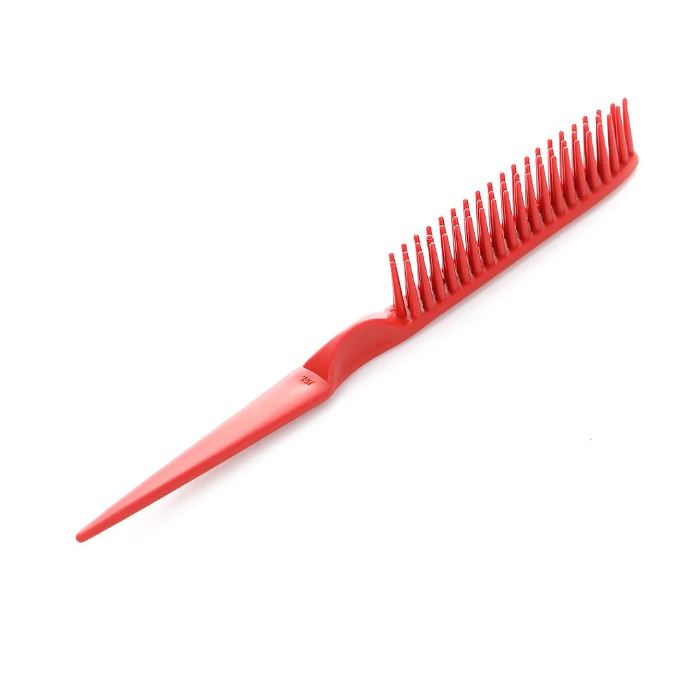Three-Row Detangling Comb — Professional Hair Styling Brush for Curly Hair