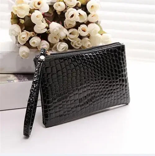 eTya Women's PU Leather Wristlet — Compact Coin Purse & Card Holder