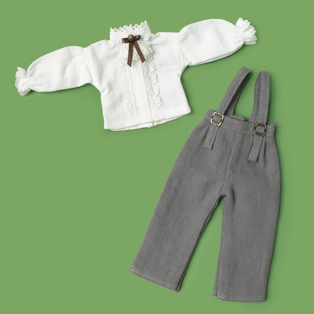 XiDonDon Off-Shoulder Top and Wide-Leg Pants Set — Trendy Doll Outfit