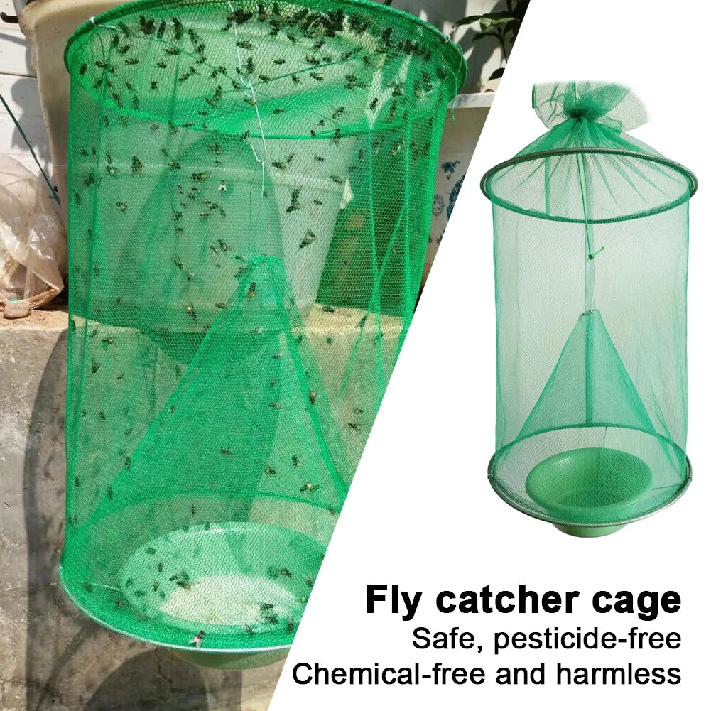 Hanging Fly Net Trap — Reusable Folding Insect Catcher for Garden