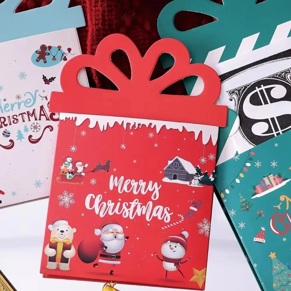 Christmas Cash Style Card Holders — Decorative Holiday Gift Holders, 3-Piece Set