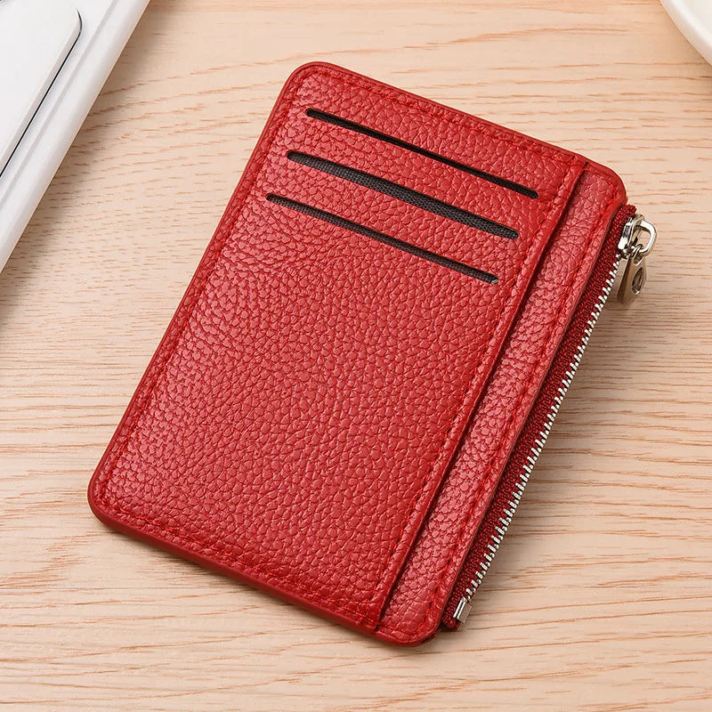 eTya Slim Leather Wallet — Multi-Slot Card Holder with Coin Pocket