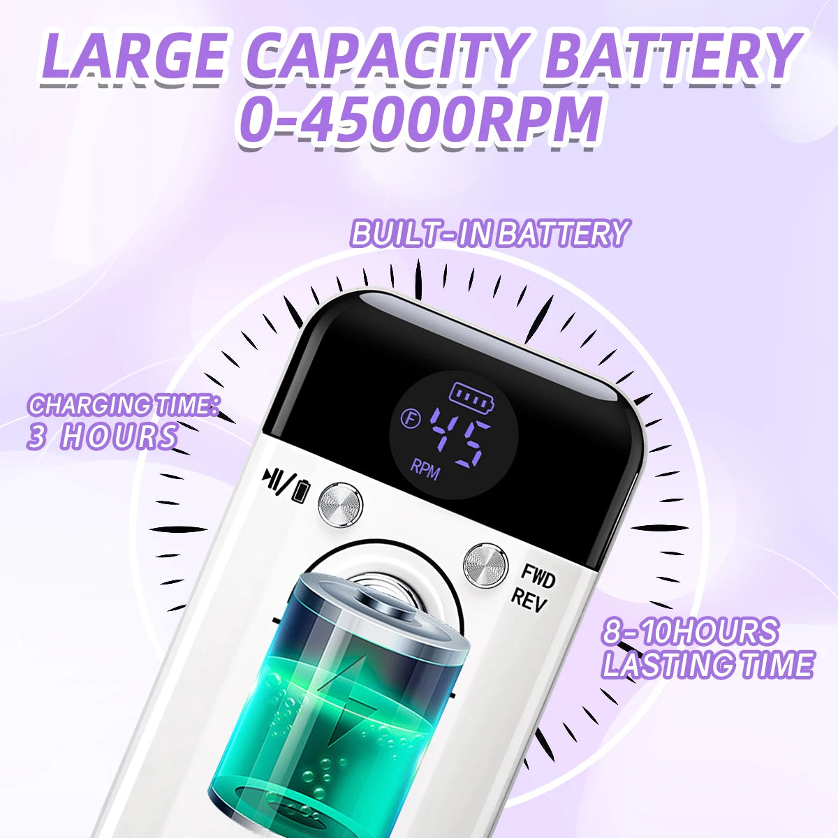 DianaBeauty Professional Nail Drill Machine — High Speed 45000RPM Portable Manicure Kit