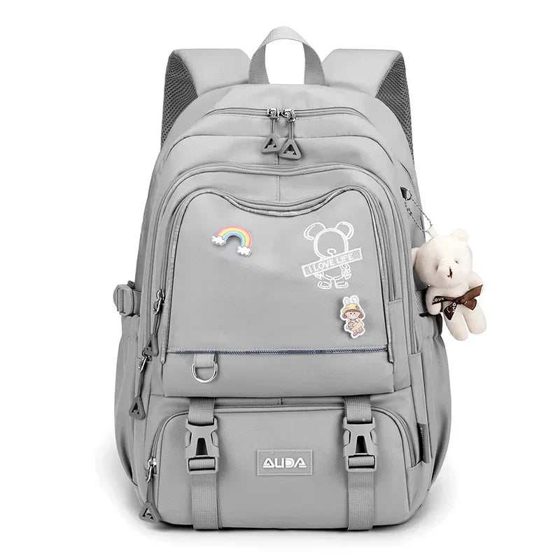 YIYUEQIANLI Kids School Backpack — Large Waterproof Book Bag for Girls