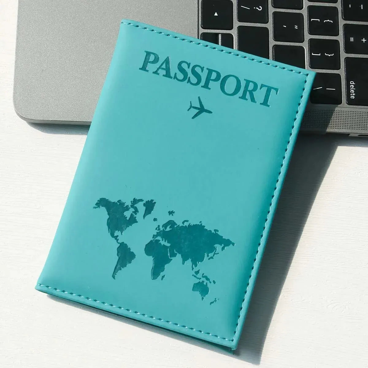 Slim PU Leather Passport Holder — Compact Travel Document Organizer