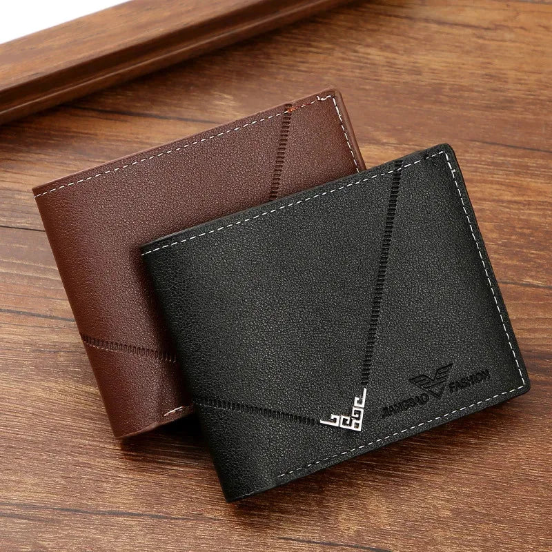 Slim Leather Bifold Wallet — Minimalist Front Pocket Card Holder