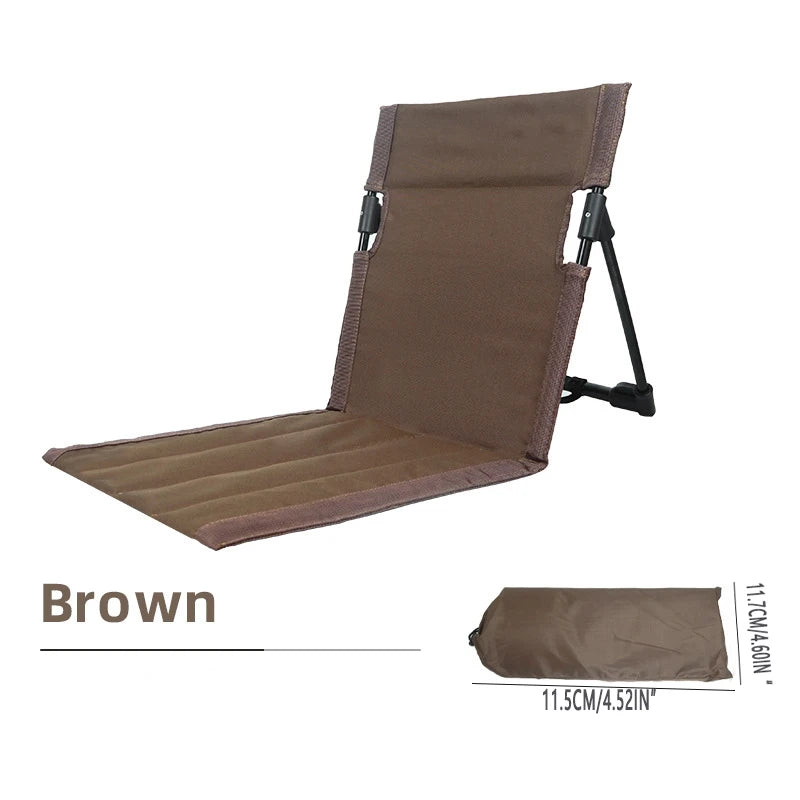 Foldable Camping Chair — Portable Outdoor Seating with Backrest