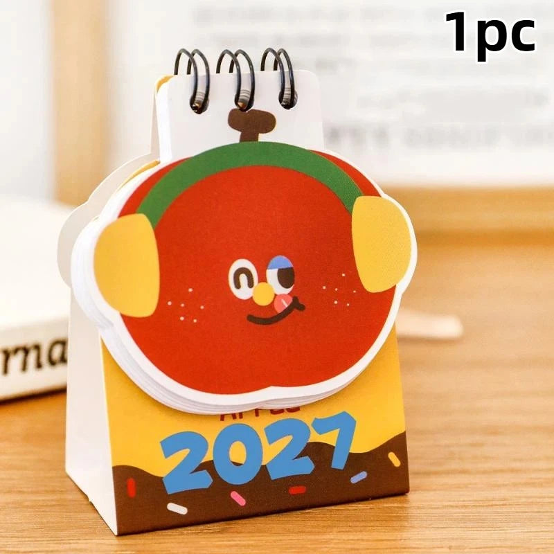 TPXCKz 2027 Mini Desk Calendar — Portable Daily Planner for Home and Office