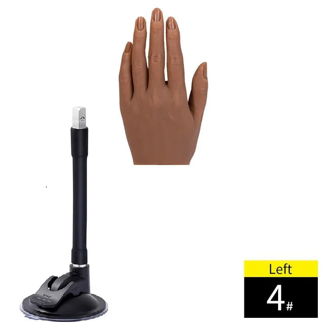 Zishine Nail Practice Hand Model — Realistic Silicone Mannequin with Stand
