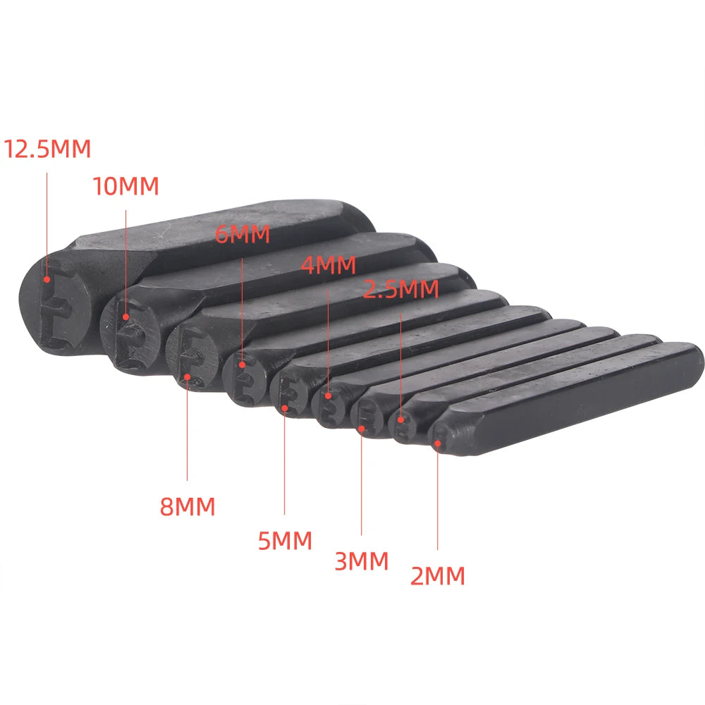 QJH 36pcs Steel Letter and Number Stamp Set — Precision Metal & Leather Punch