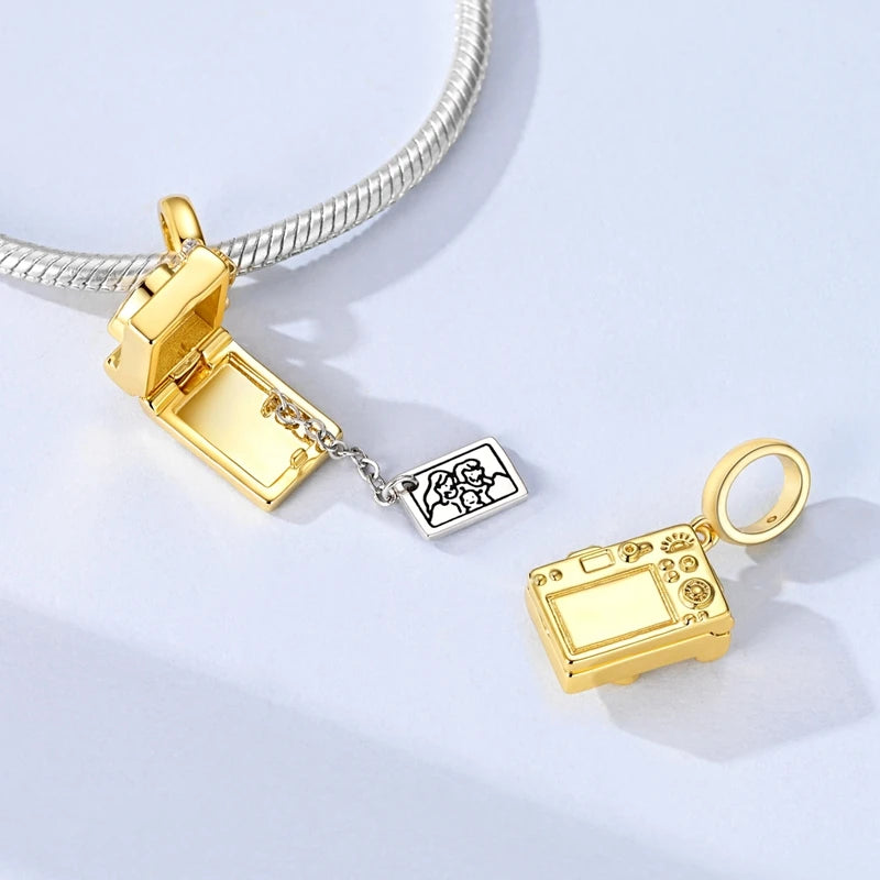 Charmhub Sparkling Zircon Elephant Charm — Gold Plated 925 Sterling Silver Bead