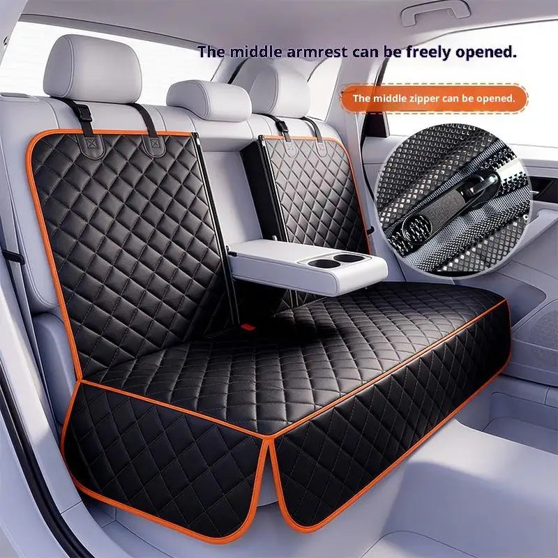 Waterproof Pet Car Seat Cover — Durable Rear Seat Cushion for Dogs & Cats