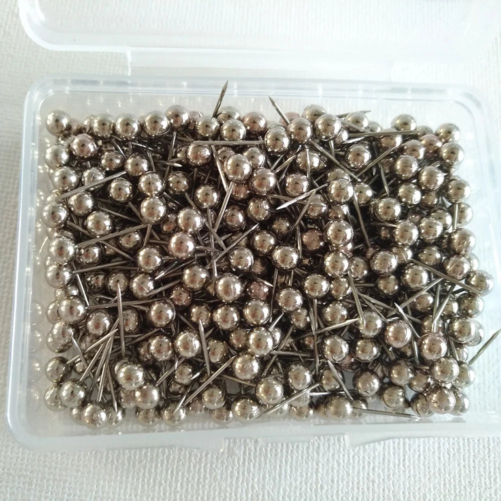 800pcs Round Map Flag Push Pins — Multi-Colored Tacks for Office & Home