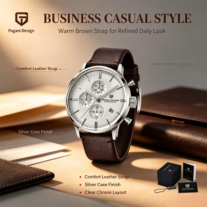 PAGANI DESIGN 2720 Chronograph Watch — Professional Business & Sport Quartz