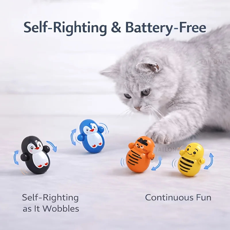 Self-Rolling Cat Toy Set — Interactive Indoor Puzzle Toys for Pets
