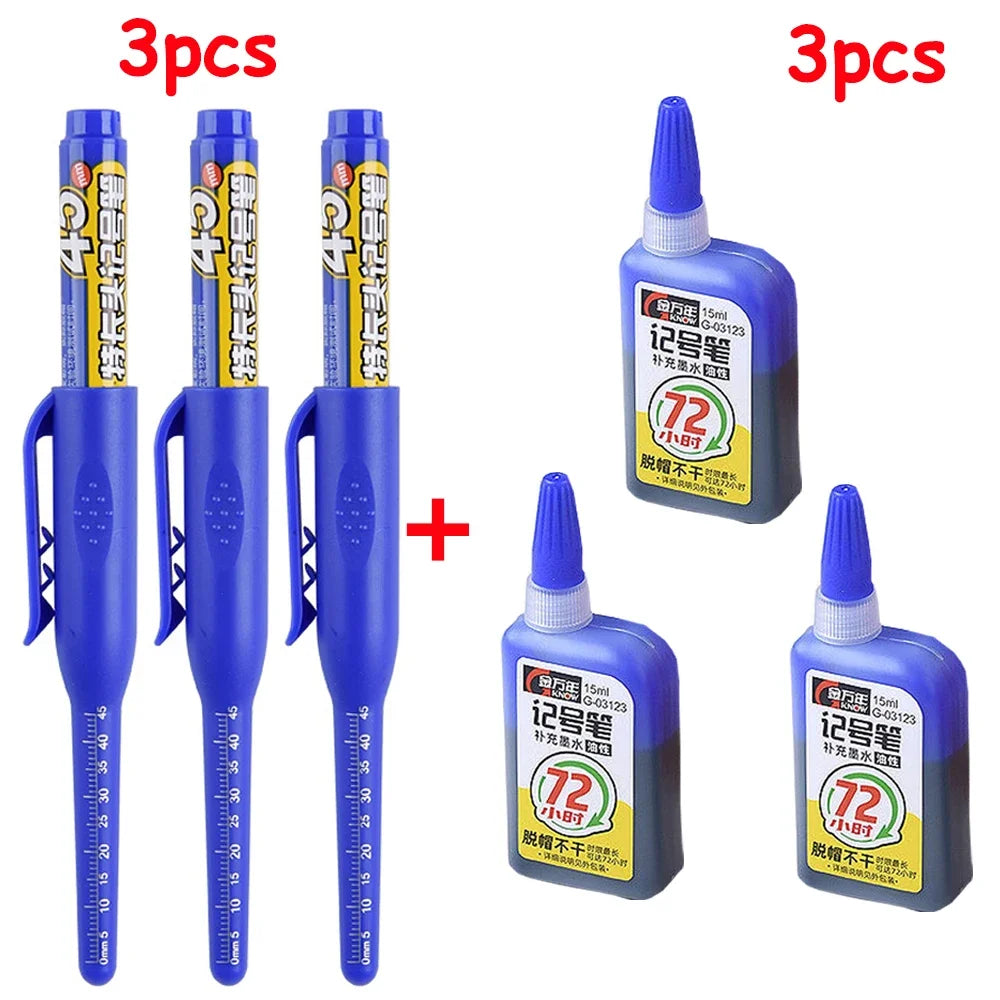Long Nib Marker Pen — Waterproof For Woodworking
