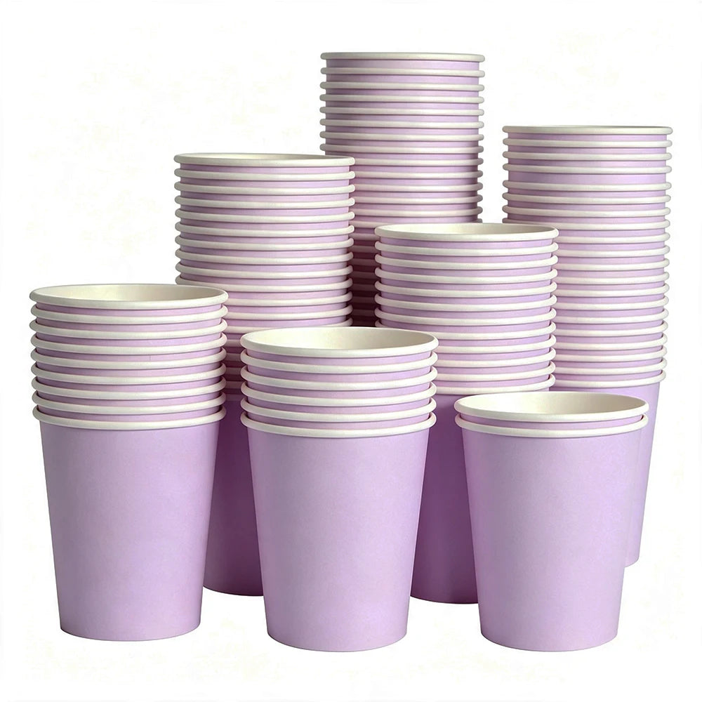 Solid Color Paper Plates — Disposable 7-Inch Party Tableware