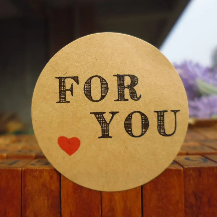 Kraft Paper Seal Stickers — Self-Adhesive Round Labels for DIY Crafts