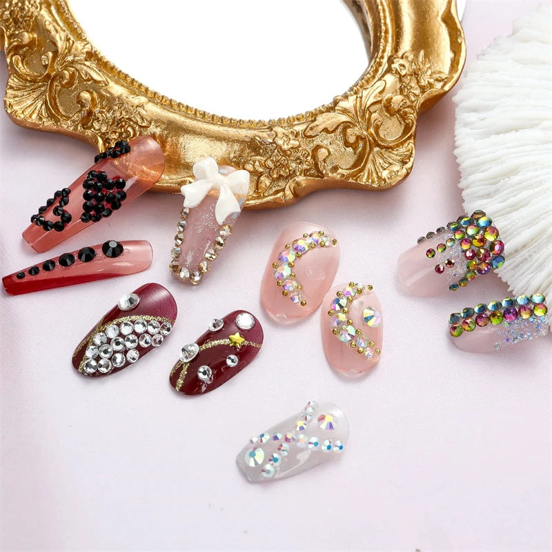 Nibiru DU Clear Flatback Rhinestone Set — 3792pc Crystal Nail Art Kit