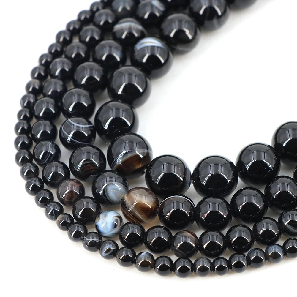 Natural Stone Gemstone Beads — Round Crystal Spacers for Jewelry Making