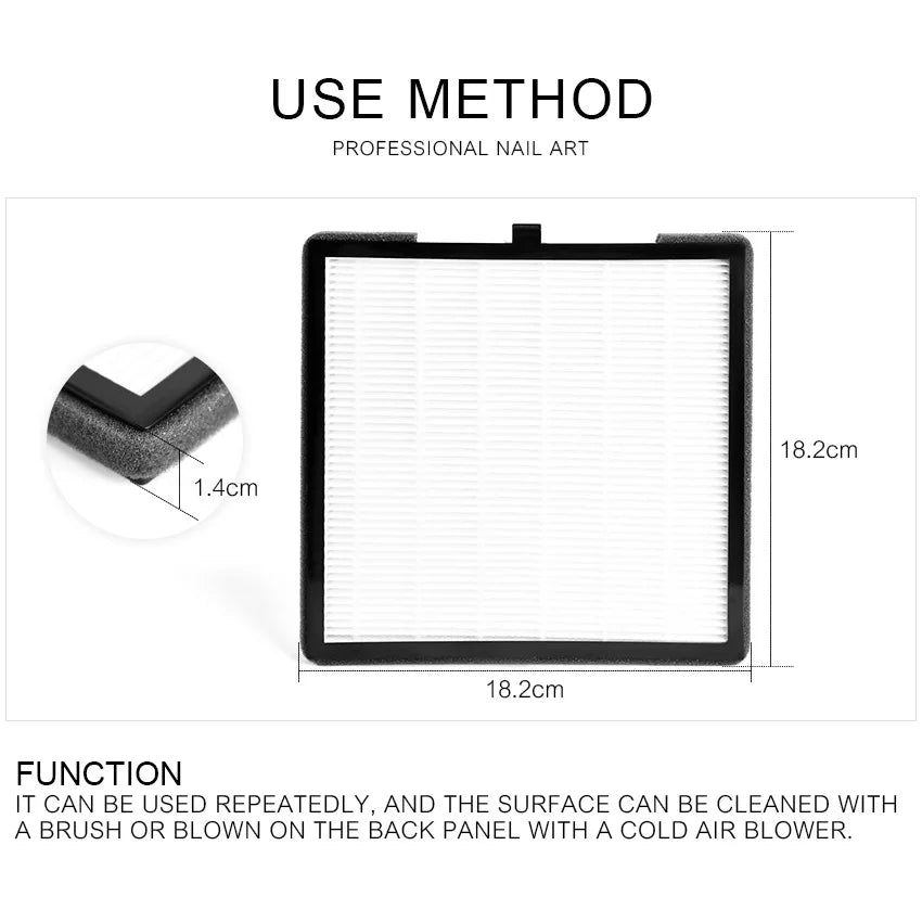 BPfire Nail Dust Collector Filter — Removable Replacement Screen Plate