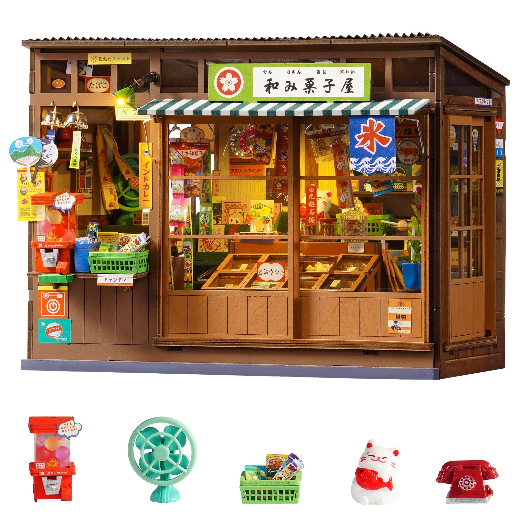 Rolife DIY Book Nook Kit — Nostalgic Japanese Corner Shop 3D Puzzle