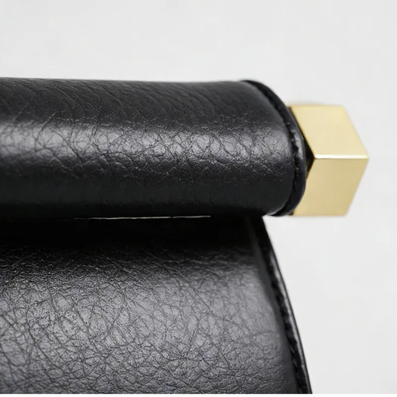 VM FASHION KISS Rolled-Edge Clutch Bag — Versatile Chain Crossbody Purse