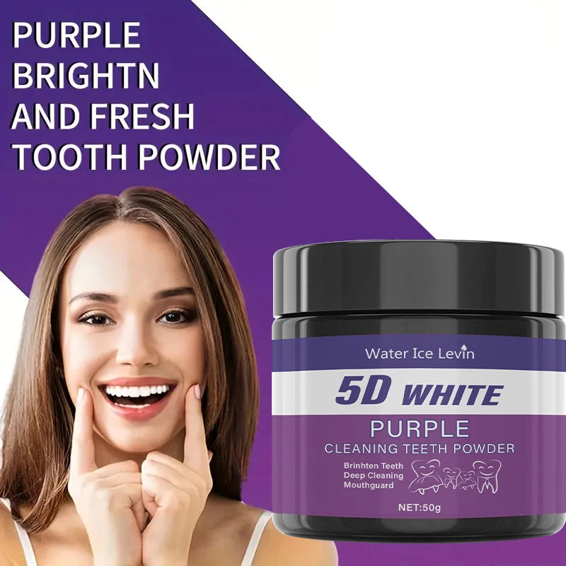 Water Ice Levin Purple Tooth Cleaning Powder — Deep Cleaning & Polishing