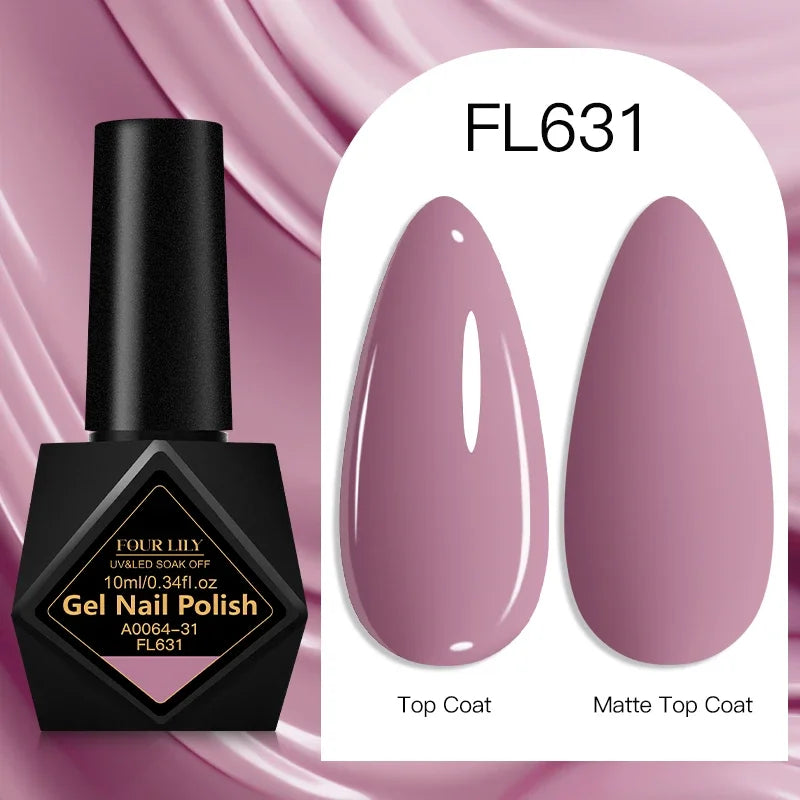 Four Lily Gel Nail Polish — Long Lasting Semi-Permanent Manicure Set
