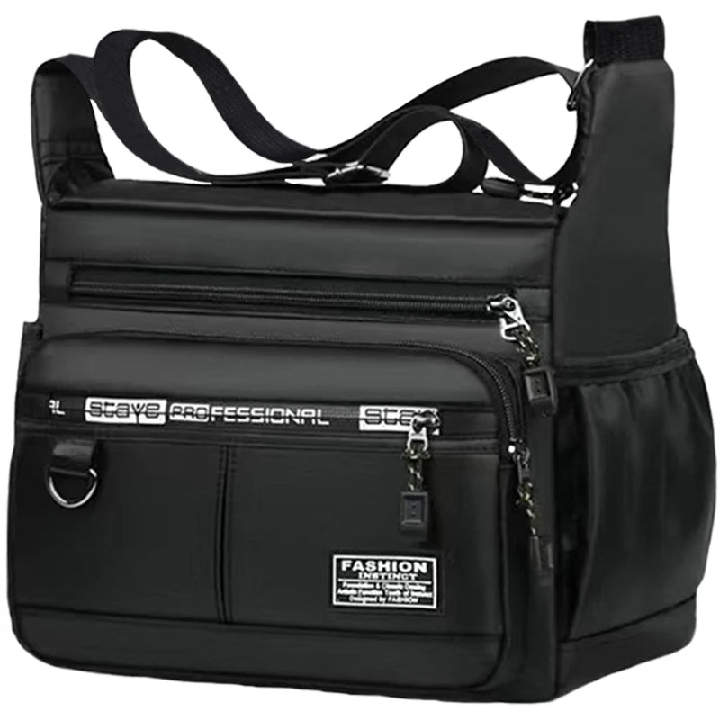 Men's Business Crossbody Bag — Multi-Pocket Professional Shoulder Bag