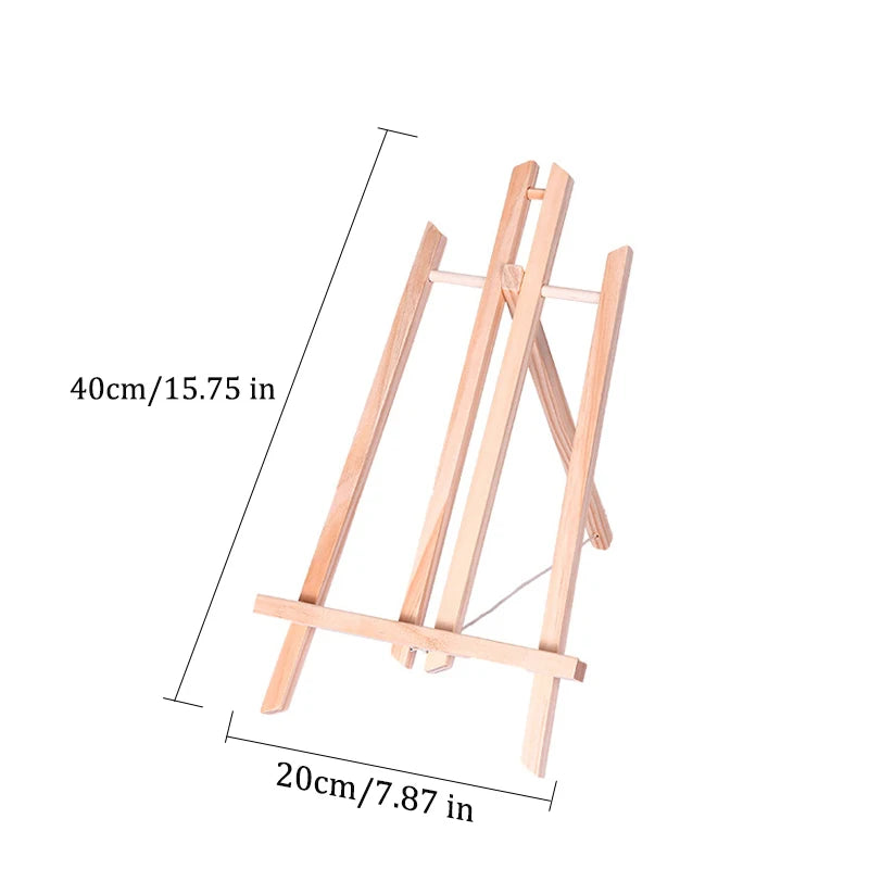 Wooden Desktop Easel — Foldable Adjustable Display Stand for Art & Decor