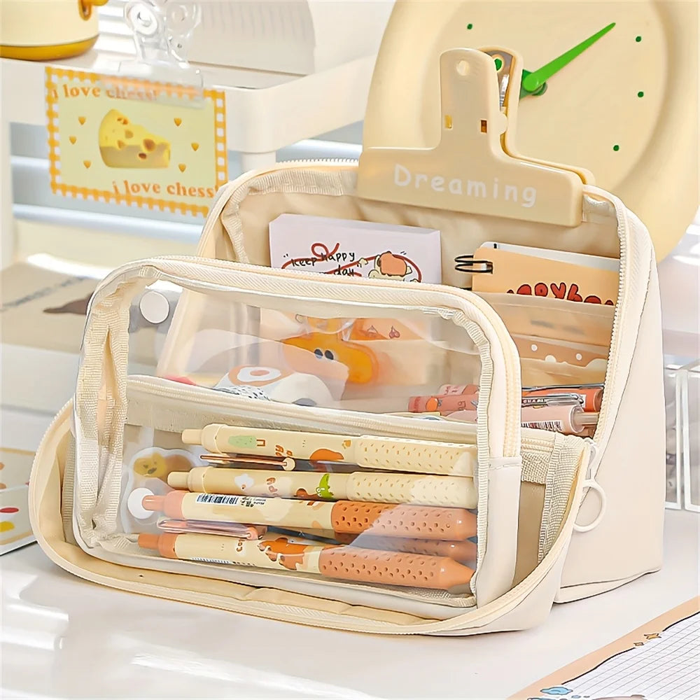 Large Capacity Pencil Case — Multi-Slot Organizer with 9 Compartments