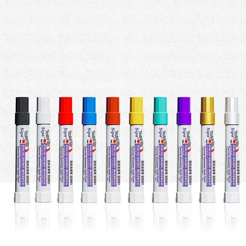 Solid Paint Pen Set — Waterproof & High Temperature Resistant Markers