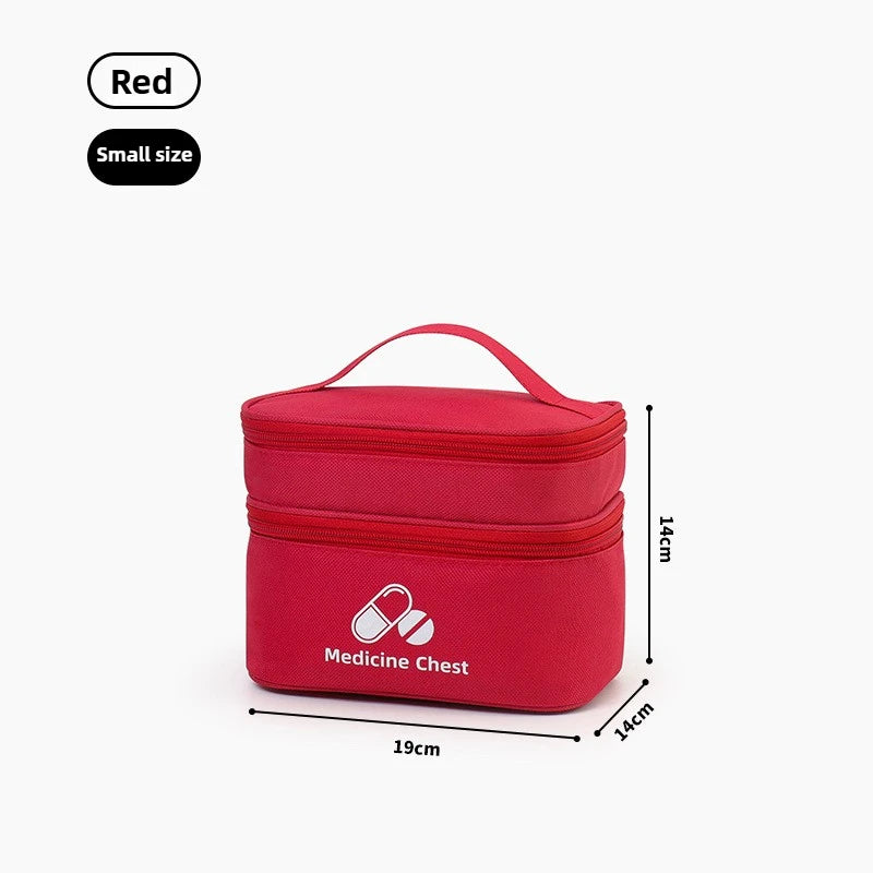 Portable Medicine Storage Bag — Multi-Layer Emergency First Aid Organizer