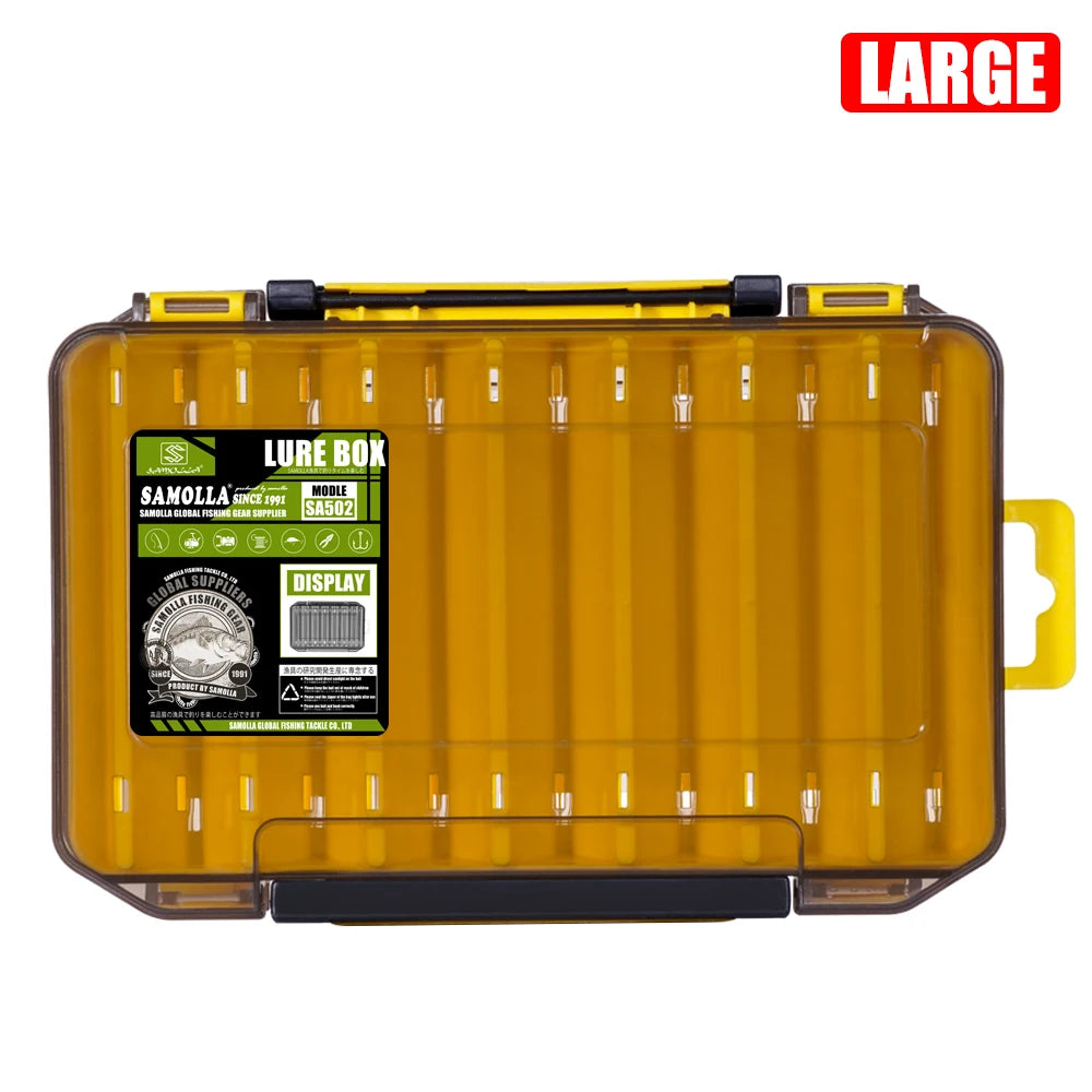 SAMOLLA Fishing Tackle Box — 14 Compartment Lure and Hook Organizer