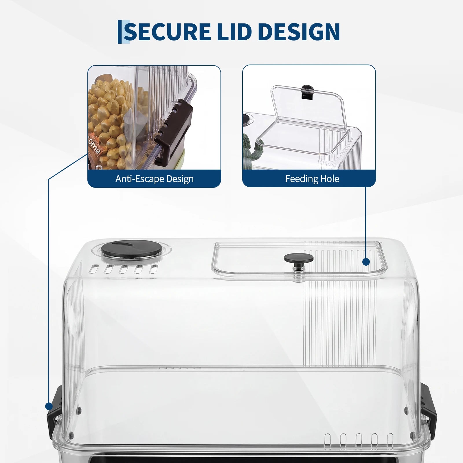 HiMISS Reptile Tank Starter Kit — Complete Acrylic Habitat with Heating