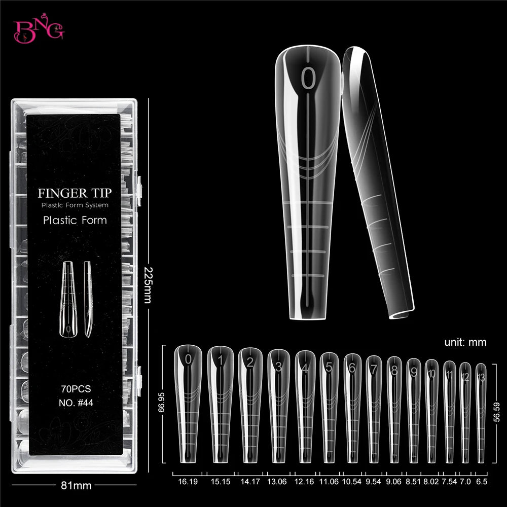 Dual Nail Forms for Poly Gel — Full Cover Manicure Extension Molds