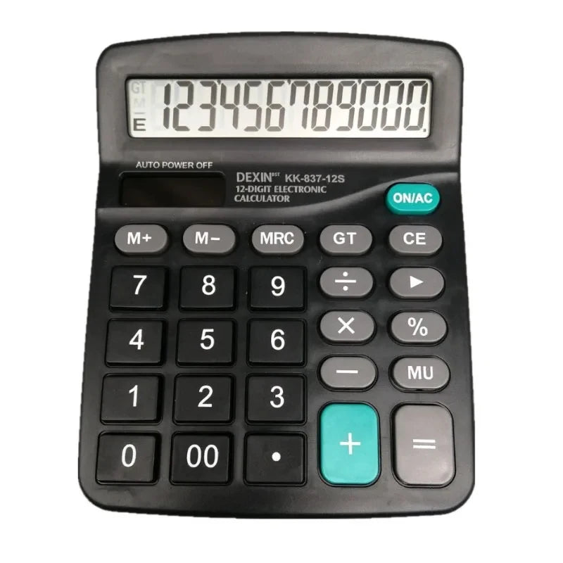 Firsting 12-Digit Large LCD Calculator — Dual Power Desktop Office Tool