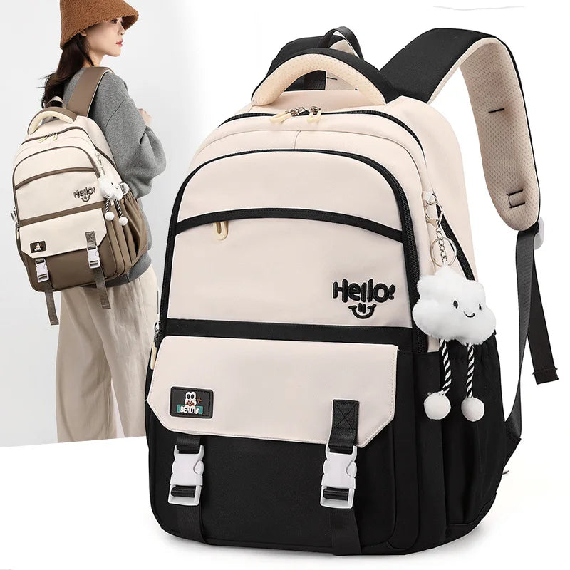 OKKID Girls School Backpack — Large Capacity Waterproof Bookbag