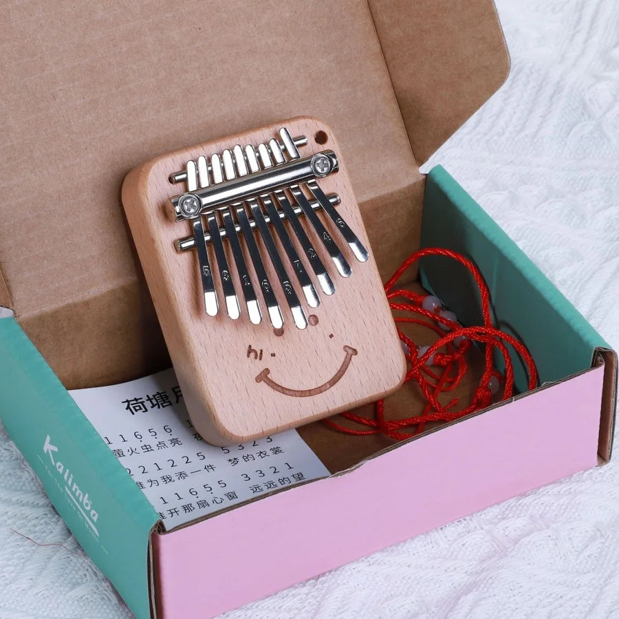 9 Key Wooden Thumb Piano — Portable Mini Finger Instrument for Beginners