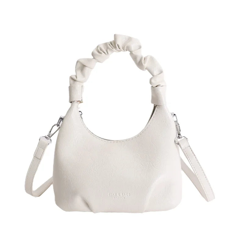 miflame Women's Pleated Crossbody Bag — Chic Top Handle Shoulder Bag