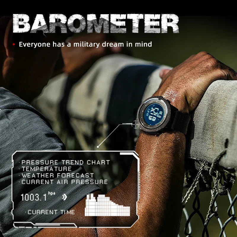 NORTH EDGE APACHE-46 Digital Sports Watch — Altimeter, Barometer & Compass