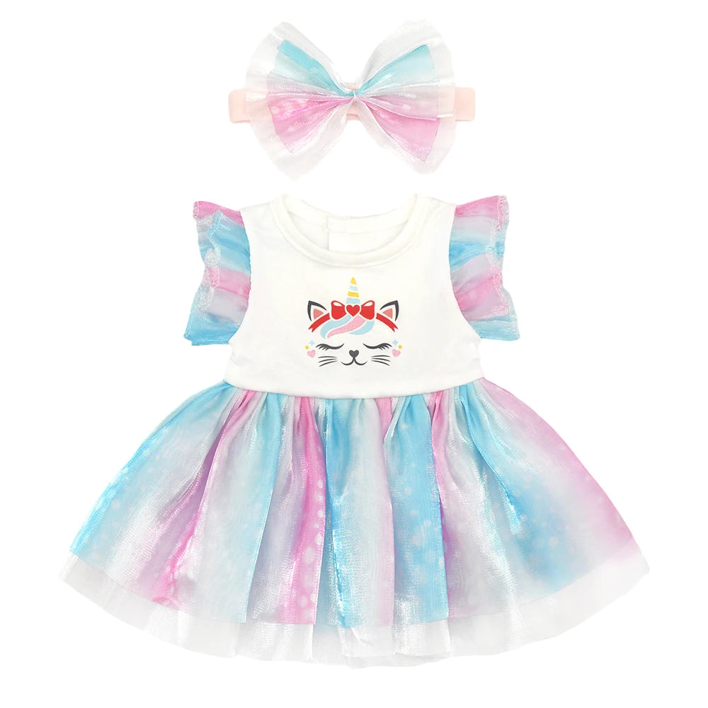 Kanvtoy Doll Clothing Sets — Cute Rompers and Shoes for 13-18 Inch Dolls