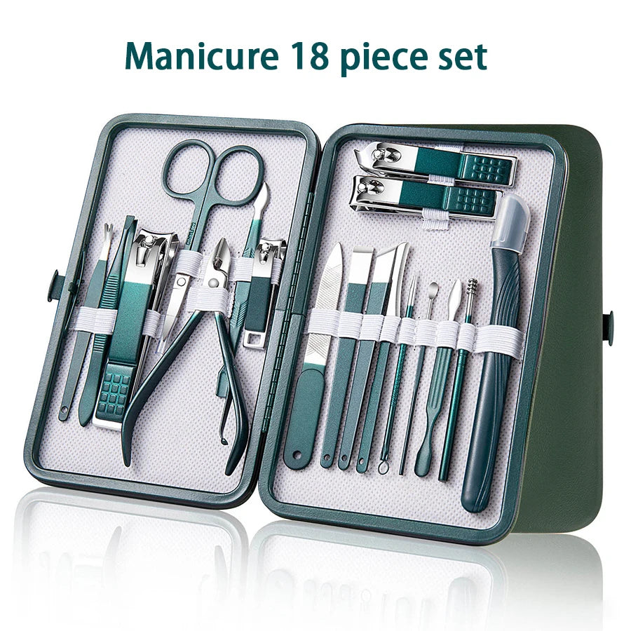 Professional Manicure and Pedicure Set — Complete Nail Care Kit in Portable Case
