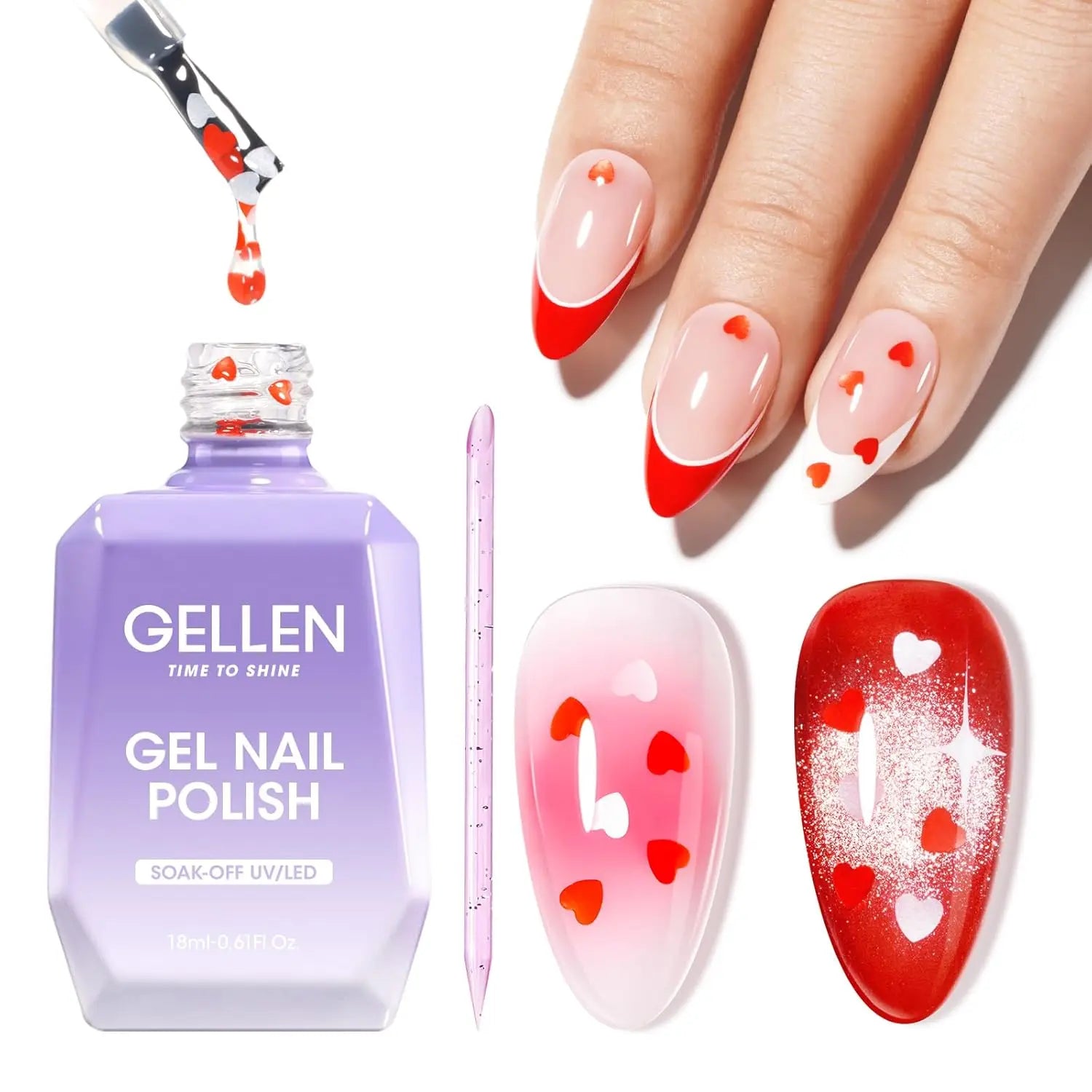 GELLEN GEL POLISH Crystal Top Coat — High Gloss Long Lasting Finish