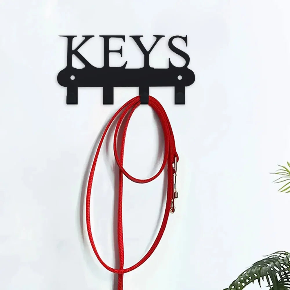 Wall-Mounted Metal Key Holder — Decorative Space-Saving Organizer