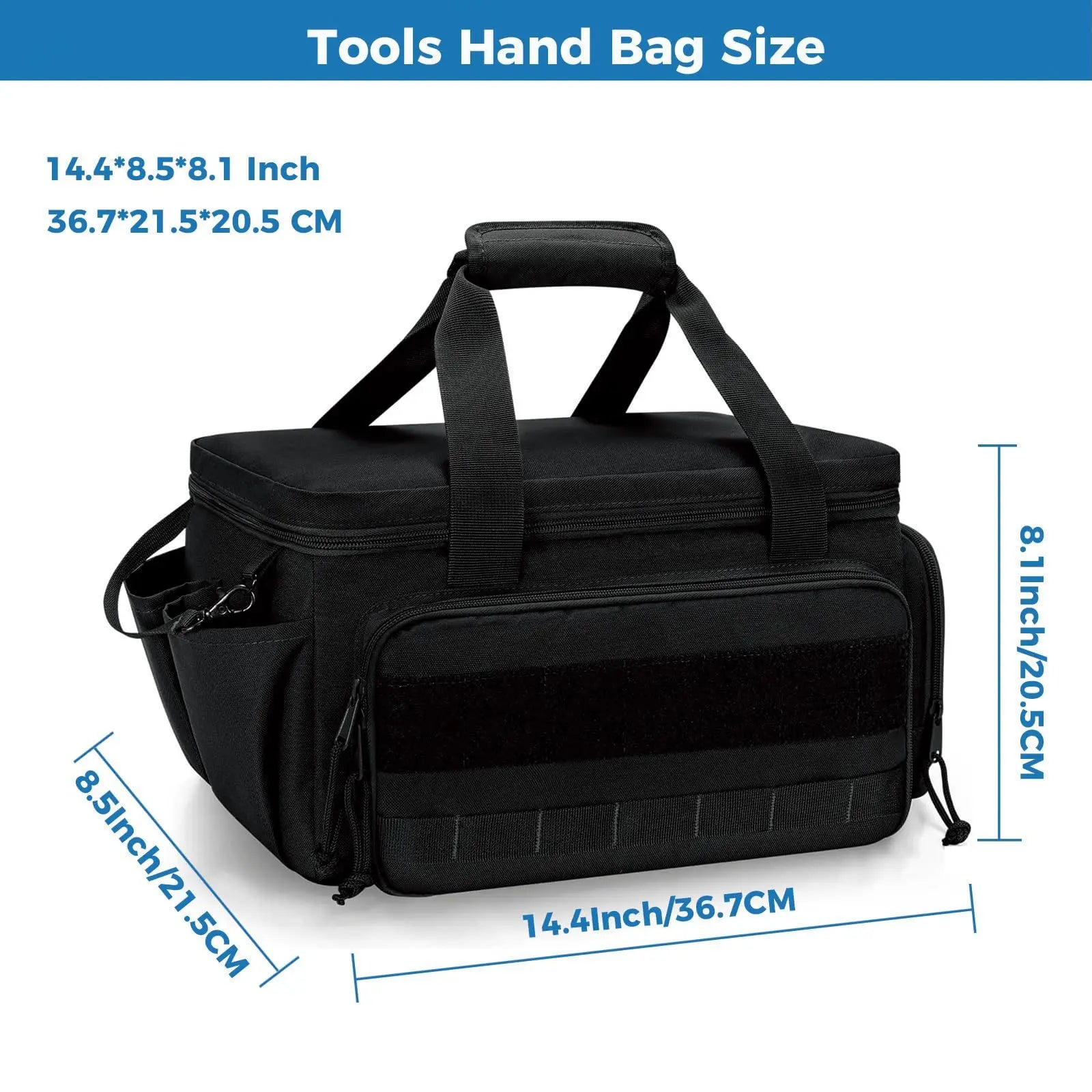 Heavy Duty 14-Inch Tool Bag — Durable Oxford Cloth Work Organizer